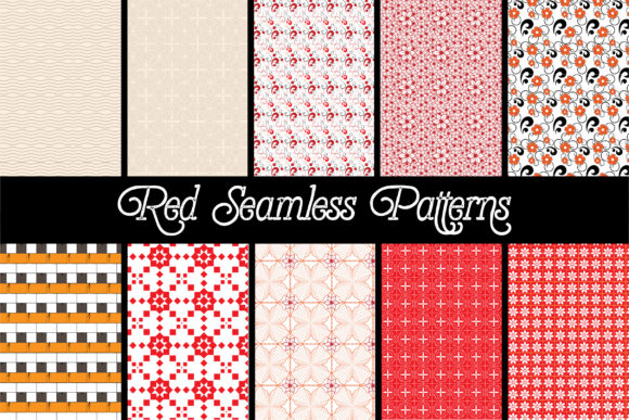 10 Red Seamless Patterns: Instant Design Impact