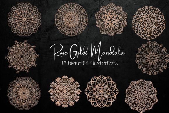 Integrating Rose Gold Mandala Illustrations into Modern Design