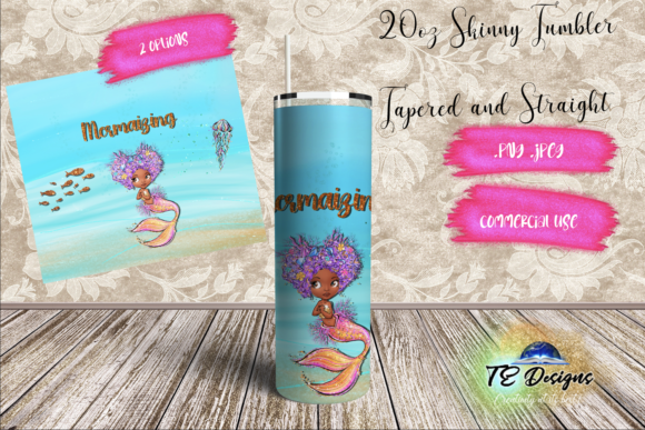 Mermaid Mermaizing 20oz Skinny Tumbler: Dive into Aquatic Charm