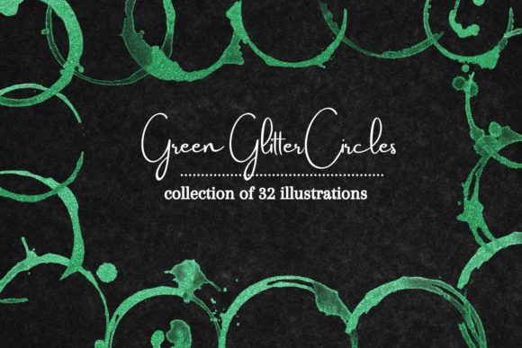 Transform Dark Backgrounds with Green Glitter Stains Clipart
