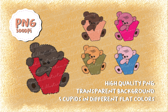 Valentine Teddy Bear Holding Letter V: Adorable Design Assets