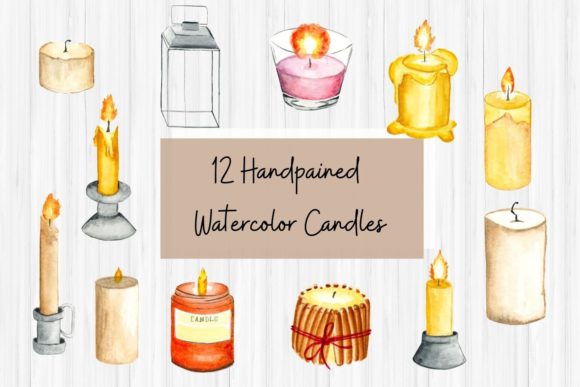 Watercolor Candles Collection: Adding Warmth to Your Designs