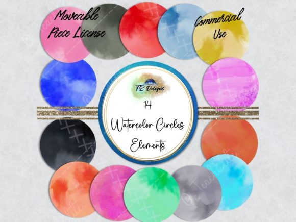 Watercolour Circle Elements Clipart: A Designer's Go-To Asset